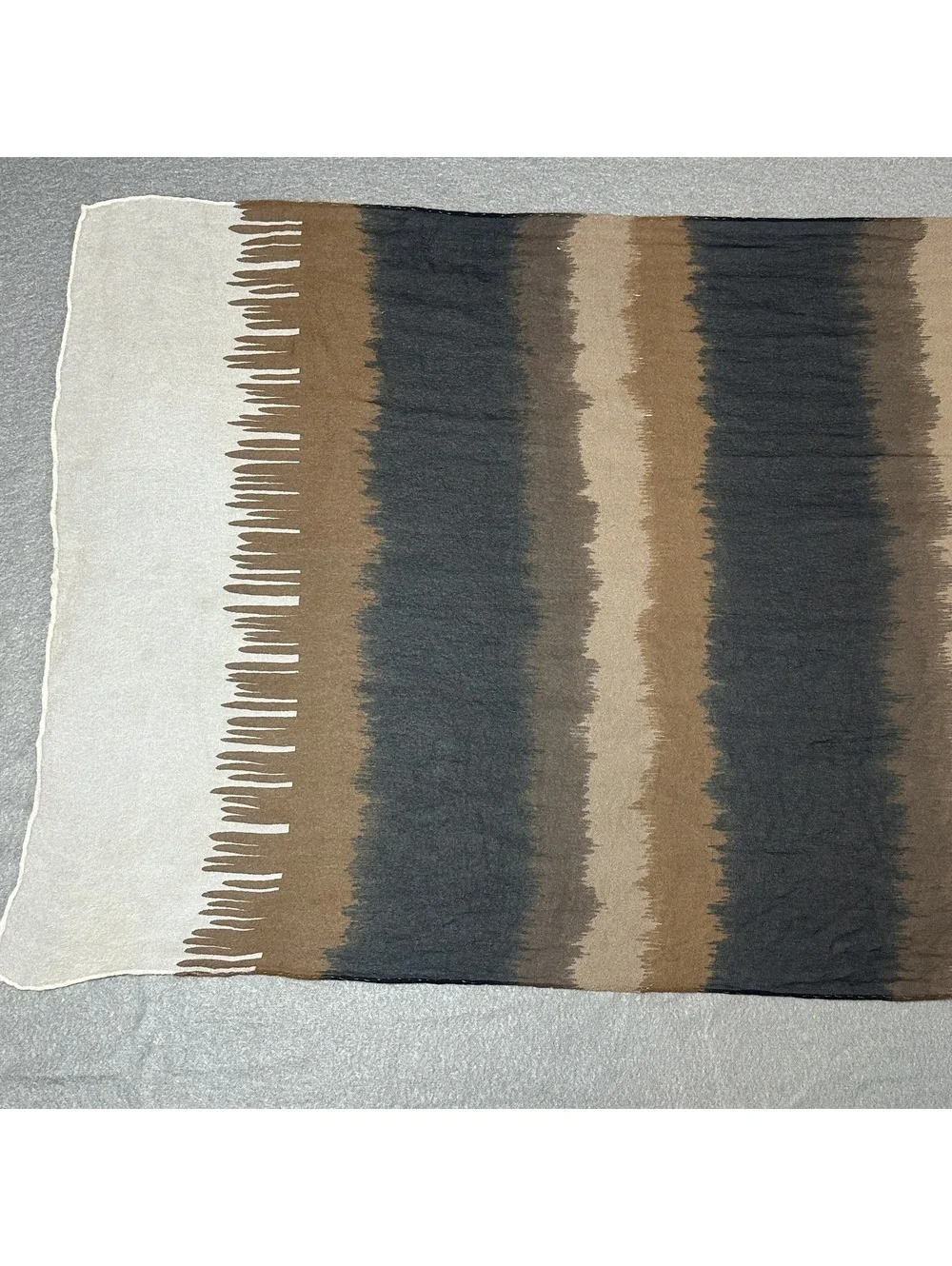 Vintage Lightweight Brown and Black Striped Scarf